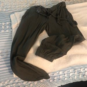 Army green jogger pants